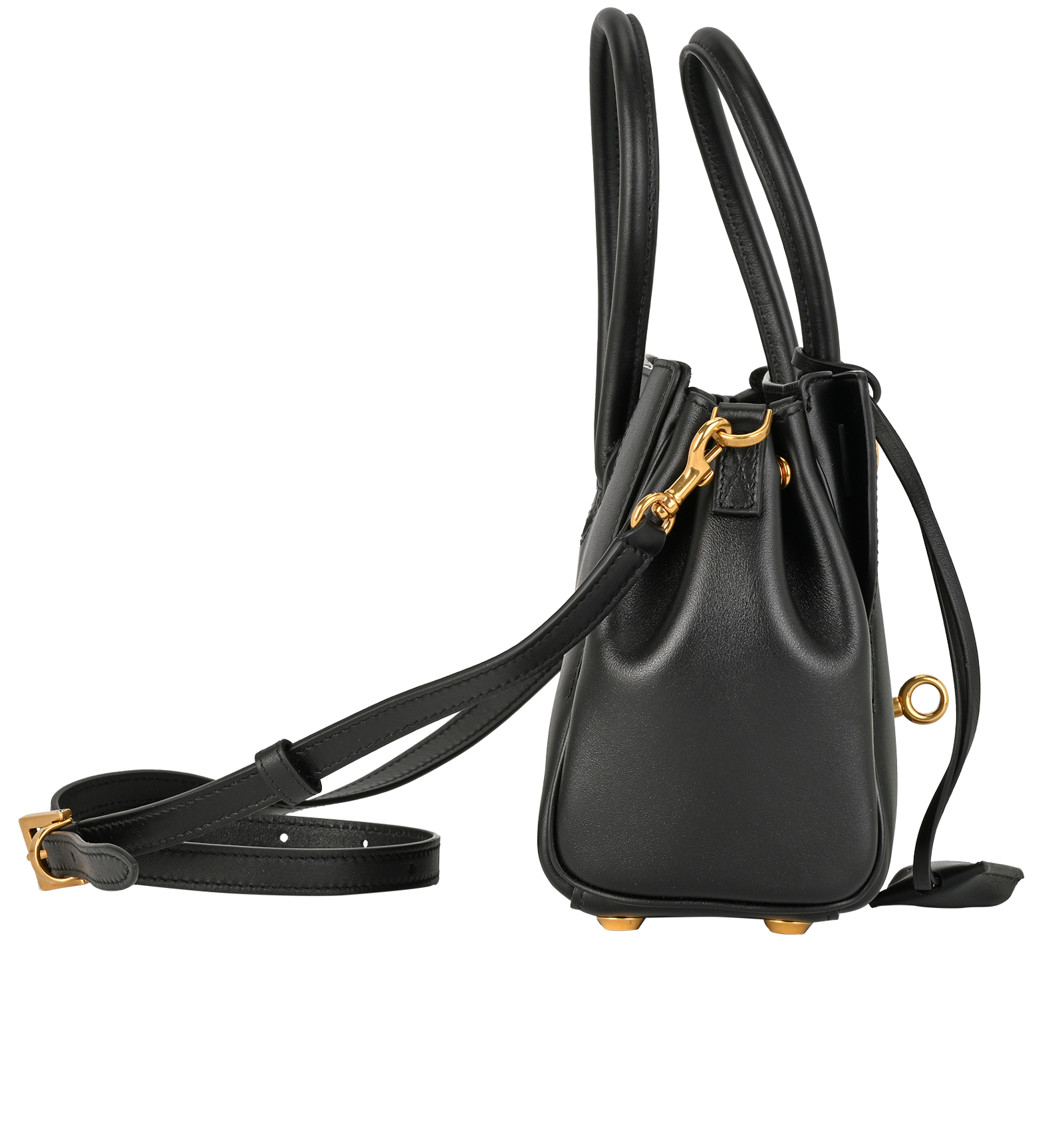 Balenciaga Bel Air Mini Carry All, &pound;1,800, Handbags, Black, Leather, Side view